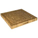 Totally Bamboo 20-3016, 100% Bamboo Square Cutting, Carving & Serving 16" : Eco-Friendly & Chef Ready, Pro Board 16" x 16"