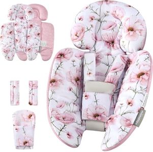 Infant Insert Compatible with 4moms Mamaroo & Graco Swing and Infant Car Seat, Stroller, Other Baby Swing, Rocker, Bouncer, Bassinet Newborn Insert Head & Body Support Cushion, Reversible Design
