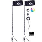 5150 Whips 187 Style Bluetooth Controlled LED Color Changing Whips - Move to Music/Sound - Crazy Bright. Crazy Strong. (Set of 2 Whips - 3 Foot)