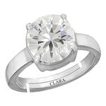 Clara Zirconia 9.3cts or 10.25ratti stone Silver Adjustable Ring for Women