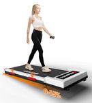 Stepwaver Walking Pad Treadmill with Incline, Under Desk Treadmill for Home/Office Portable Treadmill 300lbs for Jogging, 2.5HP Manual Inclined Treadmills with Remote Control for Small Spaces White