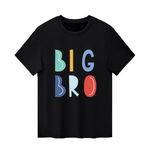 Xinhuida Kids Baby Boy Big Brother T Shirt Tops Toddler Lil Bro Pullover Tees Twins Sibling Matching Clothes Outfit (Big Bro 3-Black, 2-3 Years)