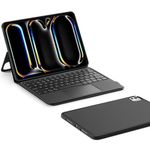 ESR Ascend iPad Pro 11 Inch Case with Keyboard (M4, 2024), Magnetic Detachable Keyboard with Multi-Touch Trackpad, Fully Adjustable,Color Backlit Keys, Pencil Clasp, Black