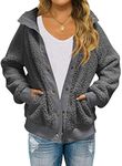 MEROKEETY Women's 2024 Winter Long Sleeve Button Sherpa Jacket Coat Casual Warm Fleece