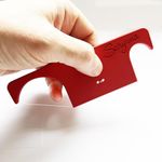 Pottery Trimming and Bevel Angle Multi-Tool for Handbuilding, Slab Work and Throwing with 45 and 30/60 Degree Angles and Easy Fasten Wire System (Red)