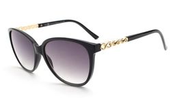 I-Sential Reading Sunglasses Womens Designer Side Decor Gloss Black Tinted Sun Readers Glasses UV400 Lens & Case +1.50