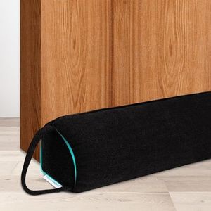 NABOWAN 38" Weighted Under Door Draft Stopper -Triangular Door Draft Blocker with Hook Loops for Easy Install, Save Energy, Home Room Essentials