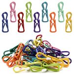 Chip Clips, Chip Clips Bag Clips Food Clips, Bag Clips for Food, Chip Bag Clip, Food Clips, PVC-Coated clips for Food Packages, Paper Clips, Clothes Pin（Mixed Colors 30 PCs）