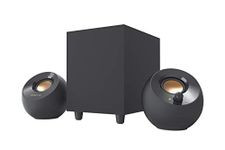 CREATIVE Pebble Plus 2.1 USB-Powered Desktop Speakers with Powerful Down-Firing Subwoofer and Far-Field Drivers, Up to 8W RMS Total Power for Computer PCs and Laptops (Black)