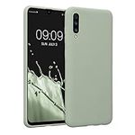 kwmobile Case Compatible with Samsung Galaxy A70 Case - Soft Slim Protective TPU Silicone Cover - Gray Green