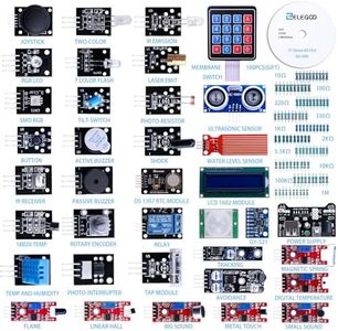 ELEGOO Actualizado 37-en-1 Kit de Módulos de Sensores con Tutorial Compatible con Arduino UNO R3 Mega 2560 Nano Raspberry, IBM, Windows