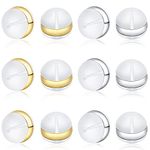 Earring Backs Rubber Earring Backs Replacements,KMEOSCH Soft Silicone Earring Backs Stopper For Studs,Clear Plastic Comfort Small Earring Backs For Hook Earrings