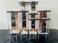 Sistema Tritan Square Ultra Canister Clear Plastic Storage Container(set of 8)