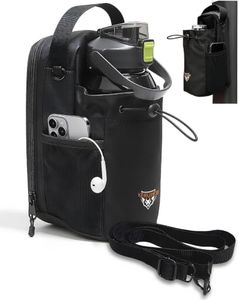 KERUIKE Magnetic Gym Bag For Men Women Magnetic Gym Water Bottle Bag with Phone Pocket Water Bottle Holder for Gym & 5 N52 Strong Magnets Gym Accessories Small Gym Bag for Gifts Sports Garage