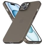 CELLBEE Case Compatible with iPhone 15 Case - Premium Slim Protective Case for iPhone, Extremely Thin, Anti-Scratch, Protection without Compromise, Simple Grey - Grey