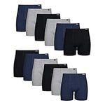 Hanes Men's Boxer Briefs, Cool Comfort Moisture-Wicking Breathable Underwear, Multi-Pack, Assorted-12, M (Pack of 12)