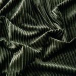 Sewdudely 63" Wide Olive Green Pleated Velvet Stretch Fabric by The Yard for Dress,Costume,Pillowcase,Cushion,Craft,Sofa Covers,DIY,Sewing,Clothing Fabric,3 Yards