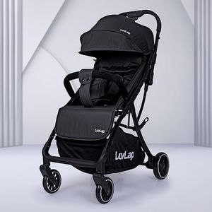 LuvLap Regency Baby Stroller, Pram for 0 to 3 Years with 5 Point Safety Harness, Large Storage Basket, Heavy Duty Wheels, Easy Fold, Extendable Canopy, Multilevel Recline & Adjustable footrest