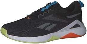 Reebok Men's Nanoflex Tr 2.0 Sneaker, Core Black Pure Grey 6 Smash Orange, 10 US