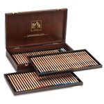 Caran D’Ache Luminance Birch Wood Box Case Contains 76 Luminance 6901 Colouring Pencils + Blender, 2 Grafwood Graphite HB And 5B Pencils, For Sketching, Drawing, Colouring For Adults And Children