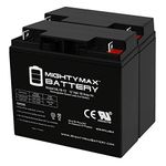 Mighty Max Battery 12V 18AH SLA Battery for Black Decker CMM1200 Mower - 2 Pack