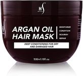 Herstyler Argan Oil Hair Mask - Hair Mask For Dry Damaged Hair and Growth - Deep Conditioning Argan Oil Har Mask - Curly Hair Mask for Limp Dull Hair - Anti-Frizz Hair Mask