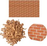 Cayway 560 PCS Mini Red Wall Bricks, Mini Bricks Tiny Bricks for Landscaping, Miniature Bricks Figurine Fake Bricks for Dollhouse Mini Garden Accessories