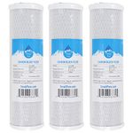 3-Pack Replacement for WaterPur CCI-10-CLW Activated Carbon Block Filter - Universal 10 inch Filter for WaterPur Clear Water Filter Housing - Denali Pure Brand