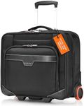 Everki Journey Business Professional 16-Inch Laptop Trolley Rolling Briefcase, Ballistic Nylon, Wheeled (EKB440), Black