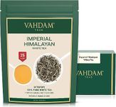 VAHDAM, Imperial White Tea Leaves From Himalayas (25 Cups, 50g/1.76oz) High Elevation Grown, White Tea Loose Leaf Tea | Pure Unblended Loose Leaf Tea | Vacuum Sealed