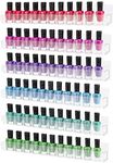 Umirokin 6 Packs Acrylic Nail Polish Rack Wall Mounted Shelf, Clear Nail Polish Wall Holder Display for Paint Perfume Essential Oils Organizer Holds up 54 to 96 Bottles, 15Inch