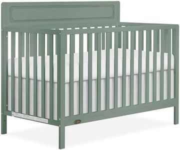 Dream On Me Avery 5-in-1 Convertible Full-Size Baby Crib in Meadow Green, Converts to Toddler Bed, Daybed & Full-Size Bed, 3 Adjustable Mattress Heights, Greenguard Gold & BSA Certified