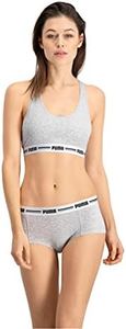 PUMA Women's Hipster Panties (Pack of 2) Gray/Gray