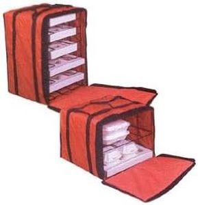 American Metalcraft PB1926 Pizza Delivery Bag with Rack, Deluxe, Holds Up to 10 Pizza Boxes, 27" Hx 19" W x 19" L
