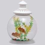 Aquarium Bowl for Fish | Home | Office |Easy to Handle | Long Lasting | Unbreakable |Rust Resistant | Plastic |not Glass| Fish Bowl (8Ltr, White)