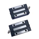 Coavoo 2Pcs HGH20 Bearing Blocks, 20mm HG20 Linear Motion Ball Bearing Carriage Slider Sliding CA Blocks for Square Linear Slide Guide Guideway Rail HGH20 HGR20 as CNC Kit Part Replacement