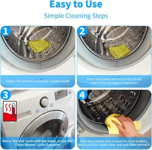 Washing Machine Cleaner Tablets, 24-Pack – Deep Clean Formula