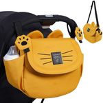 SUNVENO Universal Baby Stroller Organizer Bag Cat Diaper Mommy Travel Bag, Yellow