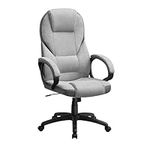 SONGMICS, Ergonomic Swivel Chair, Adjustable Height, for Office, Telework, with Silent Castors, Dove Grey OBG022G11, 28.7" L x 27.6" W x (44.1"-48" H)