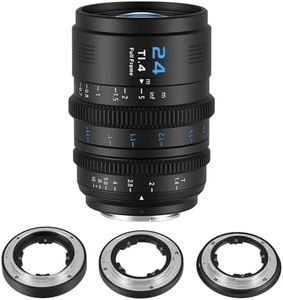 SIRUI VP-1 Vision Prime 1 T1.4 Full Frame Cine Lens, 24mm Manual Focus Cinema Lens with Pre-Installed E Mount, Interchangeable RF/Z/L Mounts (Black)