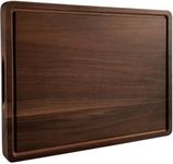 Large Cutting Board Wood for Kitchen, 17x12x1" Reversible Large Wooden Chopping Board Charcuterie boards with Juice Grooves and Side Handles, Ideal for Meat, Cheese, Vegetables, Fruits, Bread