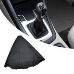 UGSHY 1 PC Car Gear Shift Knob Dust Cover, Leather Gear Lever Protector, Gearshift Handball Transmission Cover, Universal Protection Equipment for Most Manual Transmission Cars (Black)