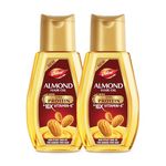 Dabur Almond Hair Oil - 580ml(290ml*2) | Provides Damage Protection | Non Sticky Formula | For Soft & Shiny Hair | With Almonds, Keratin Protein, Soya Protein & 10X Vitamin E