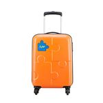 Skybags Polycarbonate Solid Pattern Puzzle-51 Strolly 360°|4 Wheeler Speed_Wheel Trolley Bag (Orange, Small)