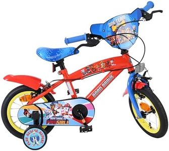 Volare Paw Patrol Kids Bike | Ages 4-6 | 16 Inch Wheel | 2 Handbrakes (Front & Back Wheel), Removable Stabilisers, Chain Guard & Pedal Reflectors | Adjustable Saddle | Gift for Girls & Boys