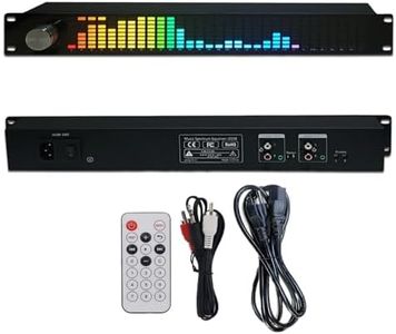 Generic Audio Spectrum Analyzer, Dual Channel 15-Band Equalizer Home Audio, Digital Graphic Equalizer, Home Stereo Equalizer, Real Time Frequency Level Display, 31-Segment, with Remote Control