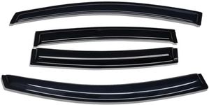 Lightronic WV94005 Outside-Mount Side Window Visor Deflector Rain Guard, Dark Smoke, 4-Pieces Set, Fits 2007-2012 Nissan Altima