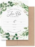 Bliss Collections Invitations with Envelopes for All Occasions, Invites Perfect for: Holidays, Weddings, Bridal Showers, Engagement, Birthday Party or Special Event, Pack of 25 5x7 Card