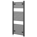 Newark Anthracite Electric Heated Towel Rail Wall Mounted Slim Ladder Design Bathroom Radiator - 1200mm x 500mm