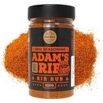 Adam's Ribs BBQ Rib Rub - 100% Natural and Unique BBQ Seasoning - Perfect Blend Of Spices For Juicy BBQ And Grill Ribs - Large Jar (220g)